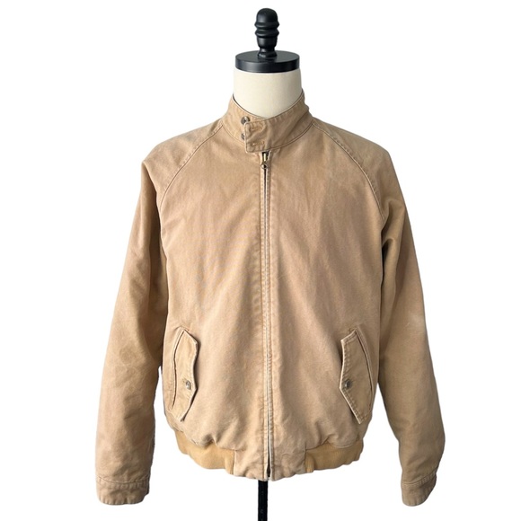 Polo Ralph Lauren Flannel Lined Insulated Canvas Harrington Jacket | LARGE - Picture 1 of 13